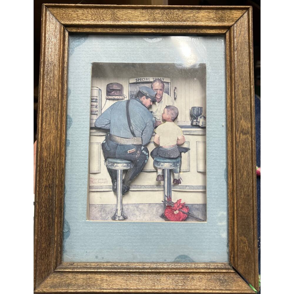 Norman Rockwell “The Runaway” 3D Decoupage